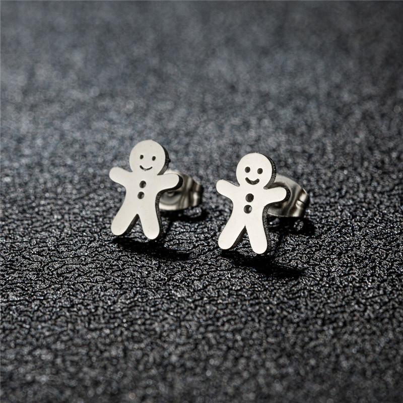 Tiny Star Moon Fashion Stud Earrings for Women Fashion Music Cross Leaf Cup Earings Stainless Steel Jewelry Pendientes Gift
