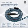KBEAR ST16 Max 16 Núcleos Comprimento 1.5M Cabo OCC Banhado a Prata 3.5/4.4mm Balanceado Substituível Cabo IEM Para KZ ZS12 PROX ZS12 PRO2