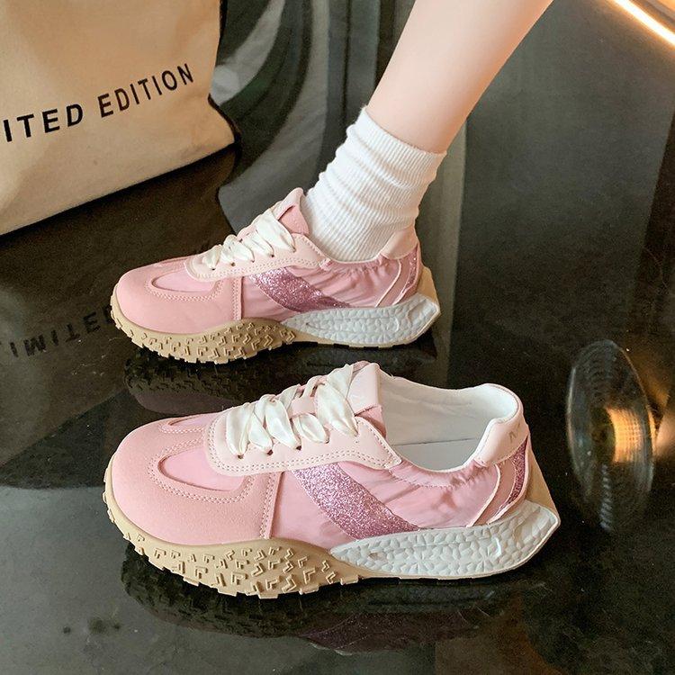 Autumn and winter new casual color matching versatile student sports running women's shoes