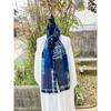 Used B55 Rags, Stole, Old Cloth, Remake, Indigo Dye, Patchwork, Sewing, Sashiko