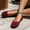 Fashion 2025 Summer Knitted Slip on Women's Soft Bottom Flats Classics Outdoor Round Toe Flats for Women Shallow Daily Plus Size Shoes