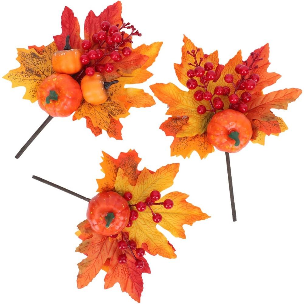 

Garneck 3pcs Artificial Pumpkin Decoration for Halloween Thanksgiving Simulation Pumpkins for Use Festive Centerpiece for Fall Harvest Events