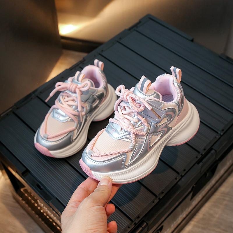 Students Sports Shoes Casual Soft Sole Children Running Shoes Non-slip Comfortabe 2025 New Children Sneakers Hook&loop Trendy