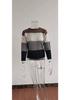2024 Women's Casual Striped Long Sleeve Round Neck Sweater for Autumn and Winter