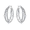New 925 Silver Hoop Earrings Gold Silver for Women Pearl Zircon Round Simple Earrings Jewelry Women Birthday Gifts