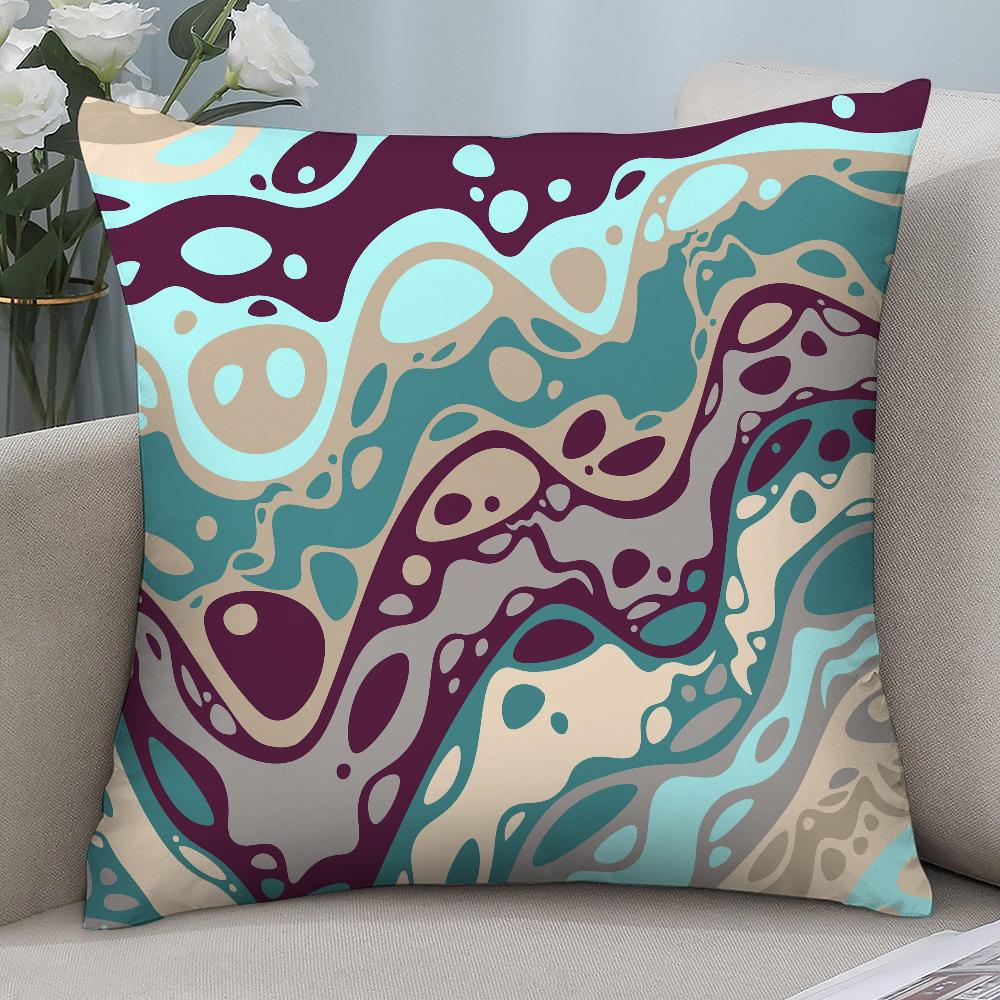 Marbling Texture Pillow Case Short Plush Pillow Covers Sofa Decorative Gift Home Double-sided Printing Cushion Cover