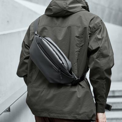 Fashion Sling Bags for Men Waterproof Crossbody Bag Fit 7.9 Inch IPad Fanny Pack with Metal Zips Travel Sports