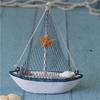 Mediterranean Style Wooden Sailing Boat Handmade Wooden Ship Ornament Nautical Decor  Gift Giving