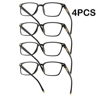 4PCS Fashion Anti-Blue Light Reading Glasses Ultra-Light Eye Protection Readers Eyewear Elegant Comfortable Presbyopia Glasses
