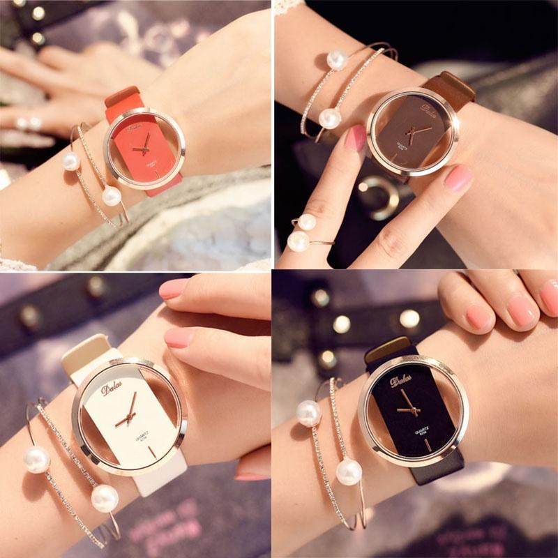 Stylish And Timeless Women's Quartz Watch With Comfortable Artificial Leather Strap