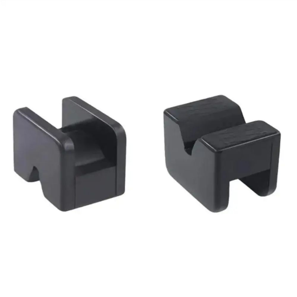 Black Rubber Jack Rubber Pad Durable Wear Resistant Anti Slip Slotted Adapter  Axle Stand Use