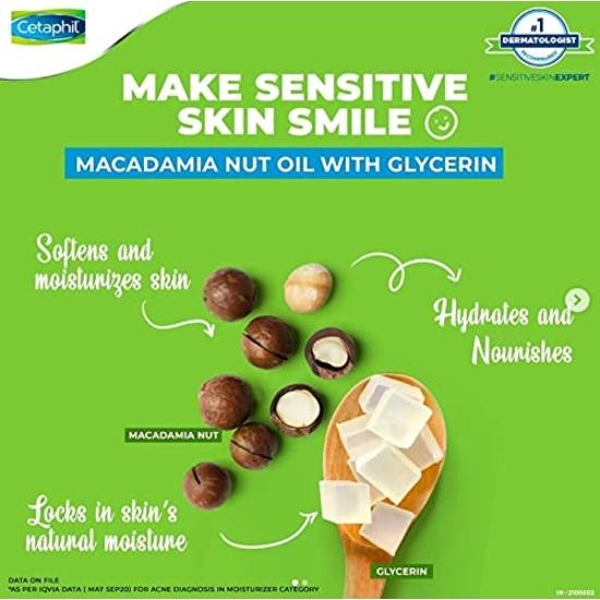 Cetaphil Moisturizing Lotion For Sensitive Or Dry Skin 250 Ml and Moisturising Cream 80g Combo