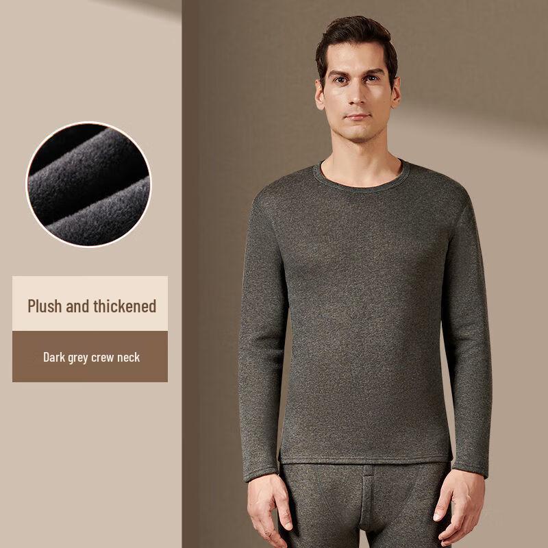 Nanjiren Men's Thickened Fleece-Lined Thermal Underwear Set
