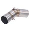Motorcycle Exhaust Middle Link Pipe Connector Stainless Steel Replacement for Ninja ZX6R 2008‑2021
