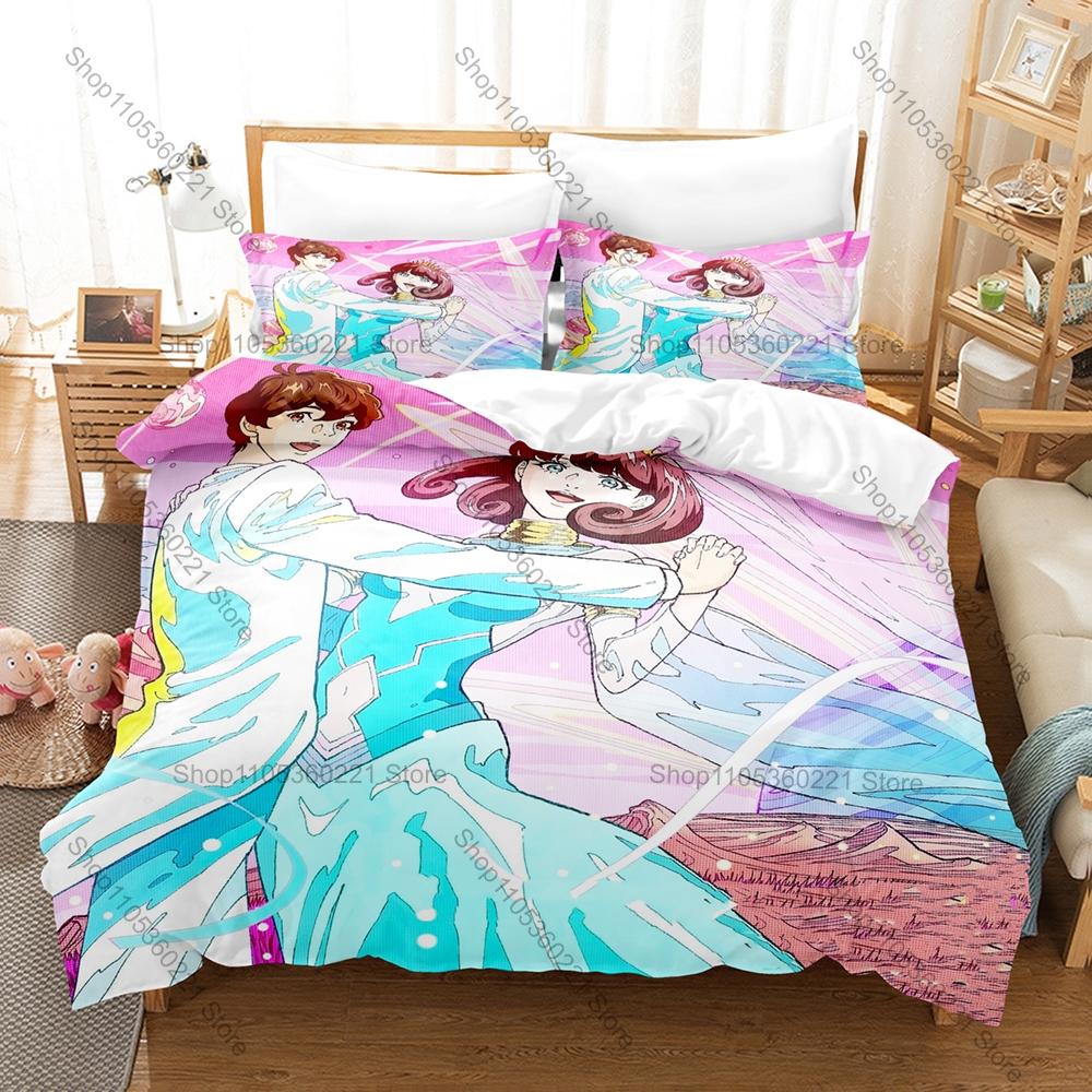 Warm Daily Anime Astro Note Character Pattern Duvet Cover + 2 Pillowcases Soft Microfiber Teen Room Bedding Home Textile
