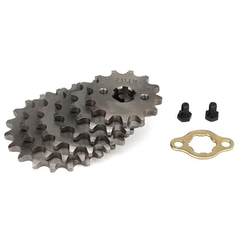 Front Engine Sprocket 420# 17mm 10 11 12 13 14 15 16 17 18 19T Teeth For KAYO BSE SSR 110 125cc Go Kart ATV Quad Motorcycle