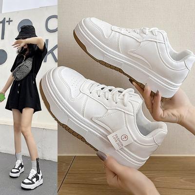 Casual White Shoes Women's New Casual Platform Women's Shoes All-Matching Sports Casual Borad Shoes Ins Spring