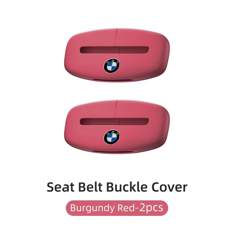 BABD1 2025 Hot Car Silicone Seat Belt Buckle Anti-scratch Protector Cover Accessories For BMW Performance F30 F20 F10 F40 E92 E91 G20