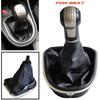 For Seat Leon 1P 2005 2006 2007 2008 2009 2010 2011 2012 Car-Stying MT 5 6 Speed Car Gear Stick Shift Knob With Leather Boot