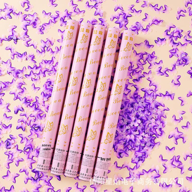 Purple Gradient Butterfly Flower Cannon Pack for Weddings and Celebrations
