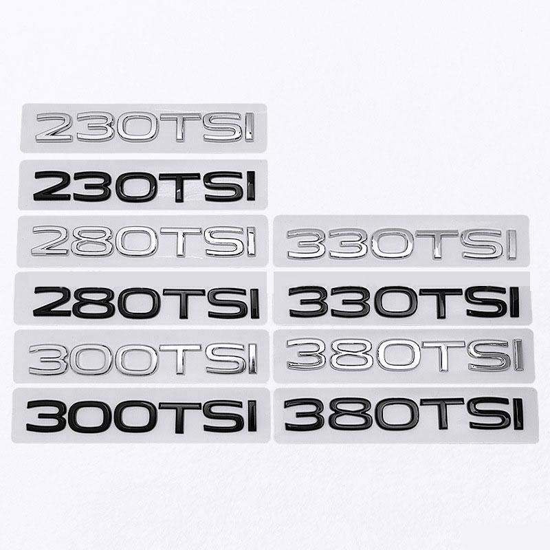 AAYT1 230TSI 280TSI 300TSI 330TSI 380TSI trunk labels new style number car stickers for Volkswagen refit rear boot displacement  logo