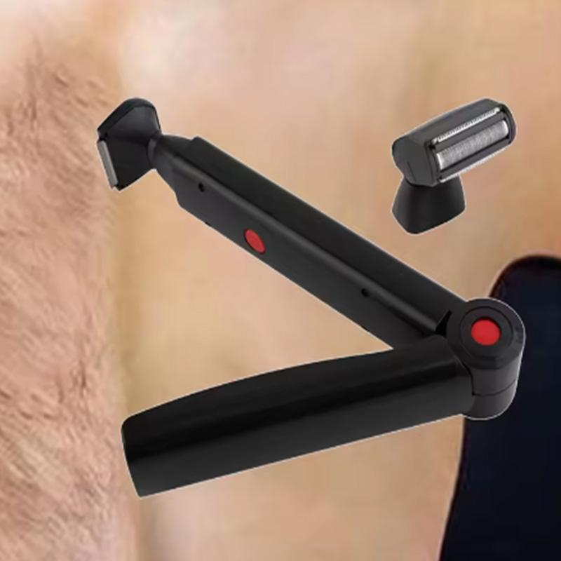Portable men's body hair removal device, foldable painless function, home black back shaver, USB rechargeable battery
