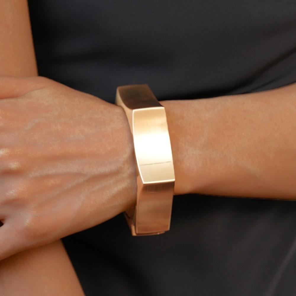 Hexagon Cuff Bangles Matte/Glossy Exaggerated Bracelet Exaggerated Wide Open Bangle  Women