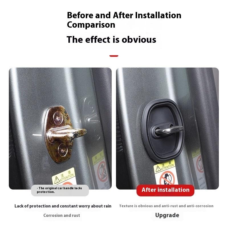 For XPeng G7 Xiaopeng G7 Door Lock Protective Cover Silicone Door Lock Buckle Cover Shock Absorption Cushion G7 Modification