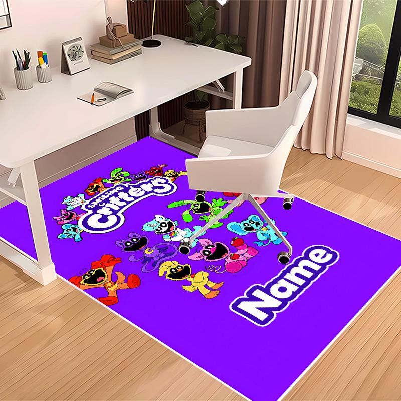 Custom Personalization Smiling Critters Print Area Rug - Soft, Washable Non-Slip Indoor Mat,Living Room,Home&Office Decorative Rug
