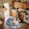 Tiger pattern round rug,Carpet Rug for Living Room Bedroom Playroom ,Non-slip Floor Mat,Holiday Gifts and Birthday Gifts.
