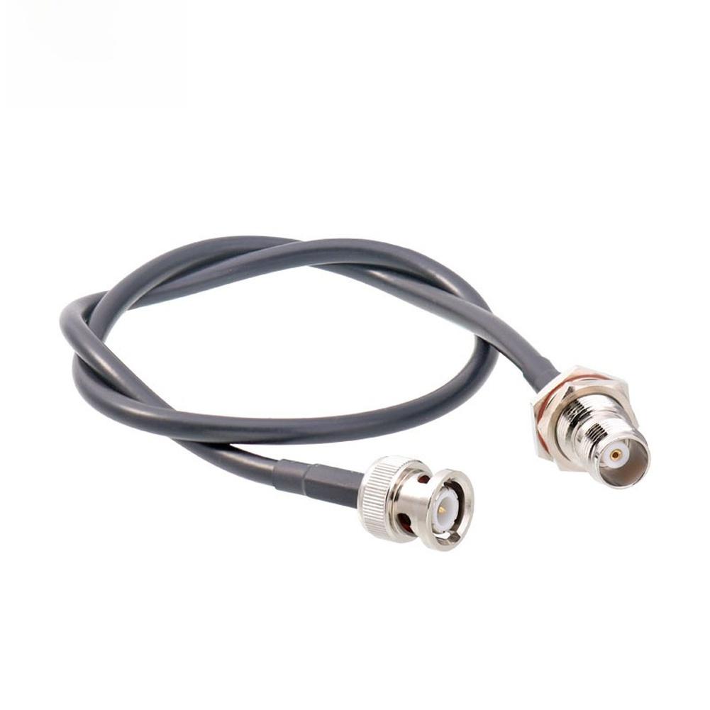 BNC Male To TNC Female Connector RF Coaxial Cable Connection 0-4GHz 50 Ohm Impedance RG58 Double Shielded Extension Adapter