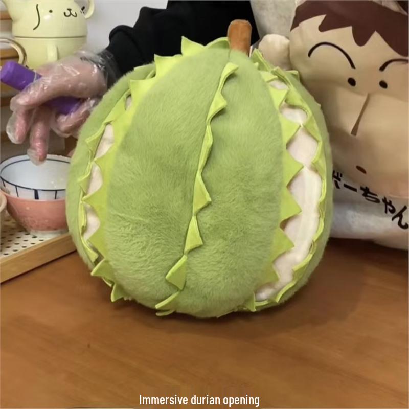 

Realistic Peeling Durian Plush Toy with Cute Flesh Doll for Kids Standard