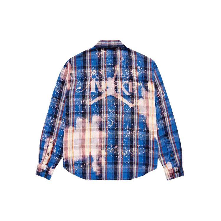 Jordan X Awake NY Plaid Square Collar Single-Breasted Casual Sports Long Sleeve Shirt Unisex Shirts Dark-Blue FQ5454-498