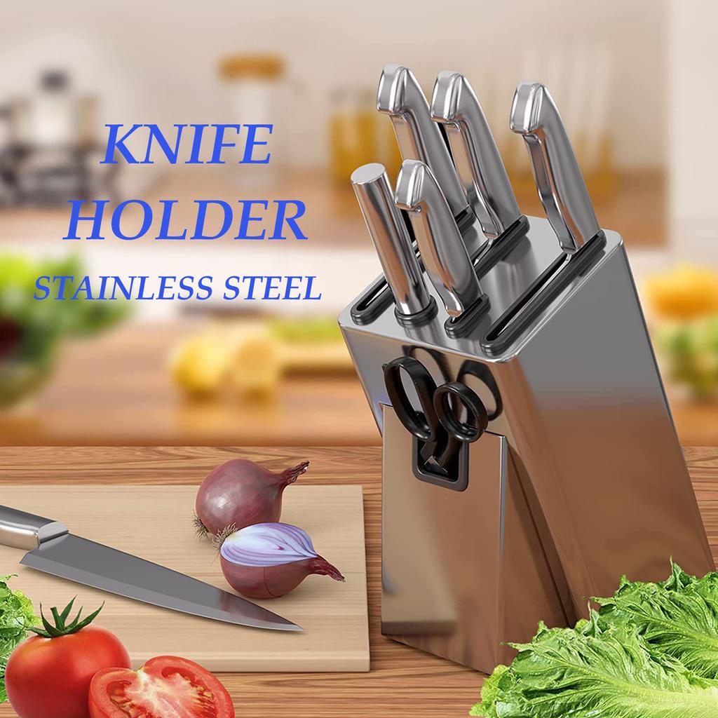 Organizzatore per Coltelli in Acciaio Antiruggine Porta Utensili per Coltelli Coltello Durevole Miglior Blocco per Cucina Scaffale per Stoccaggio Posate