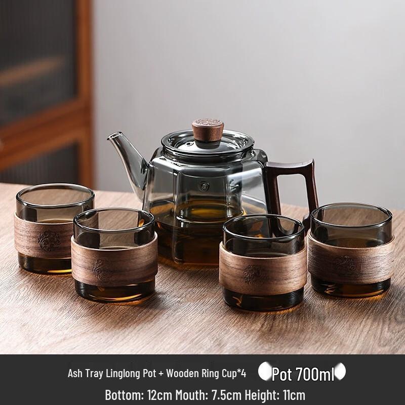 Dirona High Borosilicate Glass Tea Pot Set
