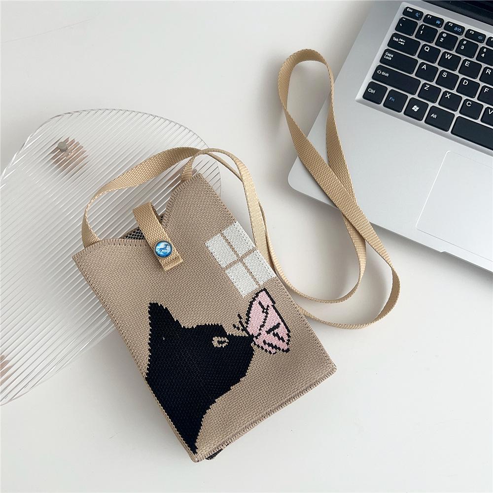 Korean Cute Mini Contrast Color Crossbody Phone Handbag