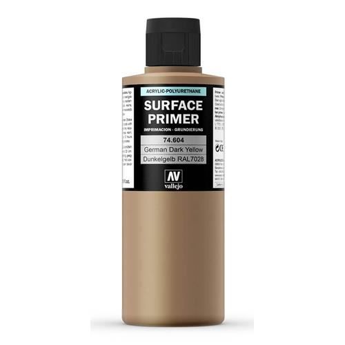 Apprêt polyuréthane - vallejo - german dark yellow (ral 7028) - 200ml - finition mate - prêt à l'emploi