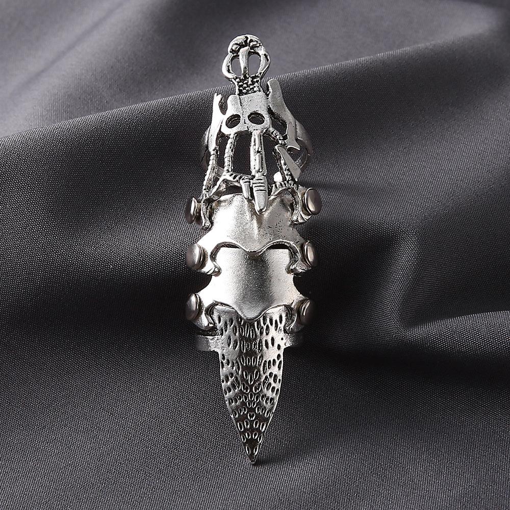 Anello Dominante Testa di Drago Scorpione Anello Articolato Flessibile Moda Uomo Anello Teschio