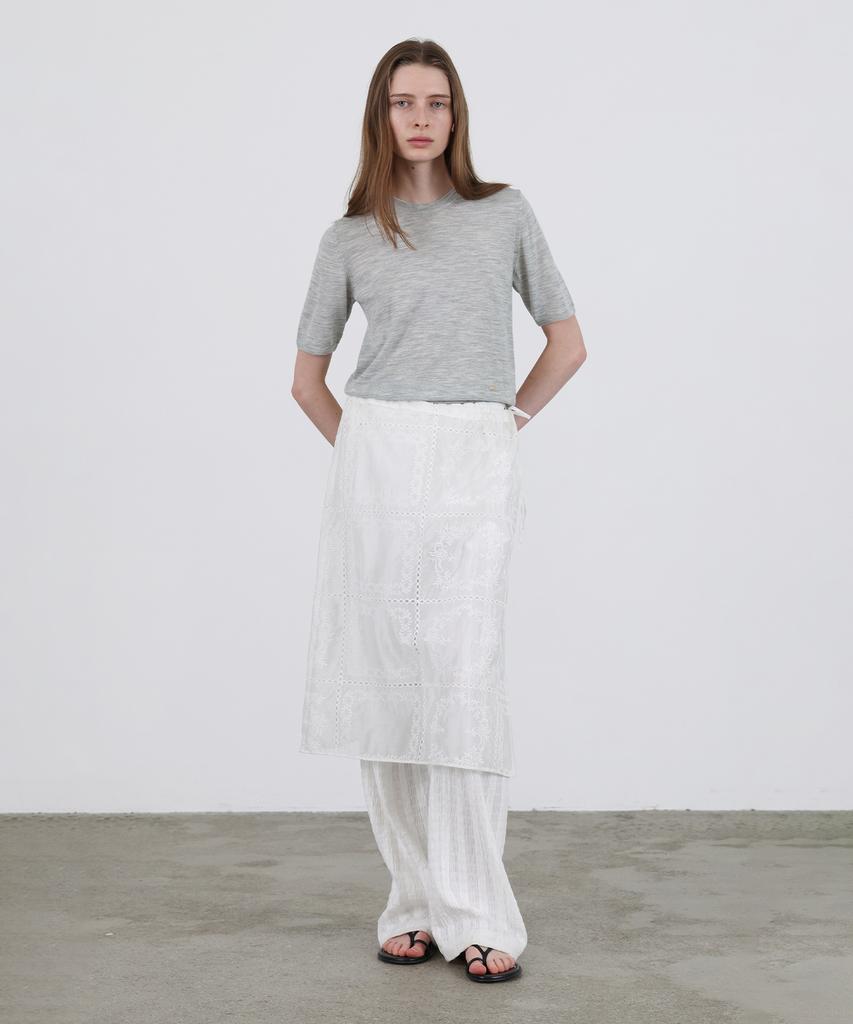 Leuba Merino-Wool Classic Round Knit - Melange Gray