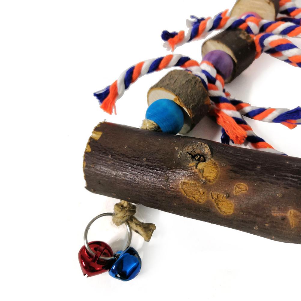 Wooden Chicken Swing Colorful Pet Swing Chew Toy for Chicken and Birds