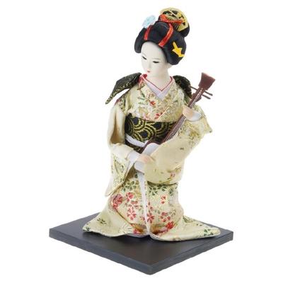Elegant 12Inch Geisha Dolls with Detailed Painting and Clorhing Japanese Kimono Figure for Cultural Display Ornament