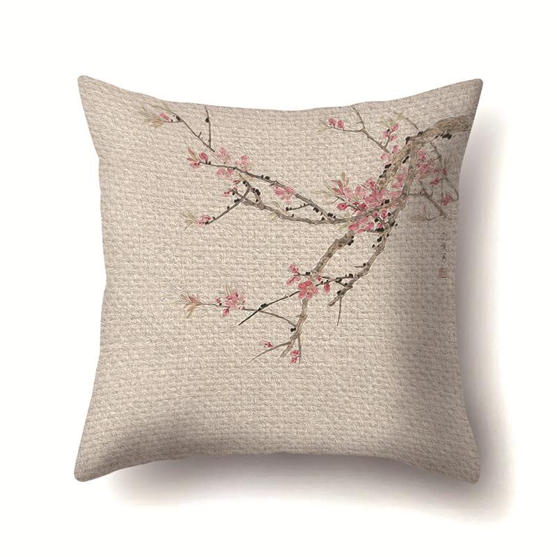 Geometric Branch Sofa Pillowcase Single-sided Office Cushion Cover Living Room Pillowcase Cycling Waist Pillowcase