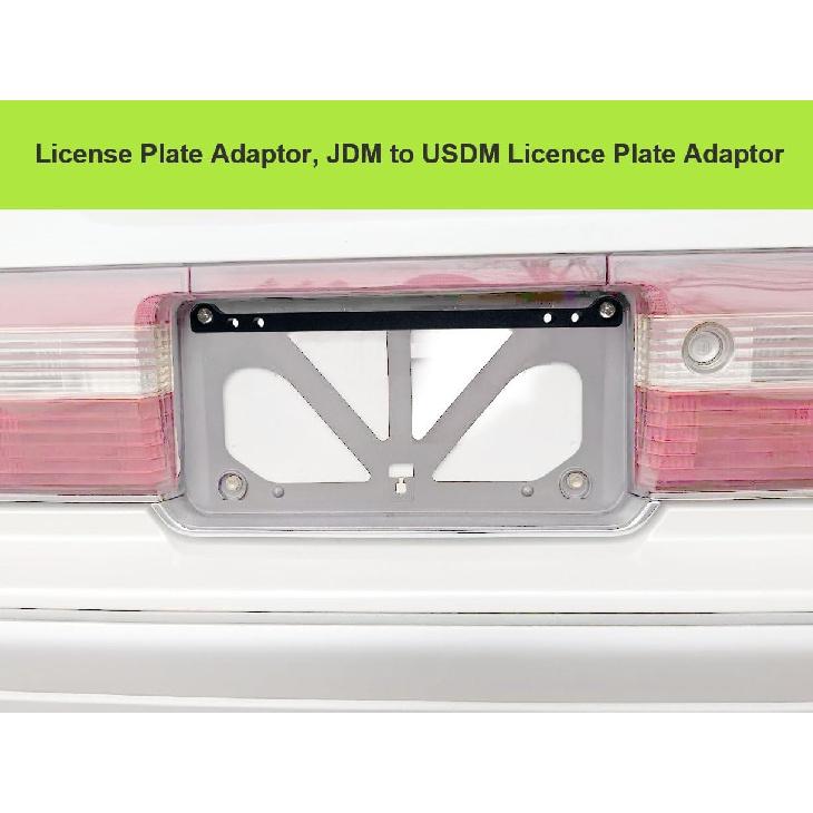 License Plate Adapter Holder for JDM to US Conversion, Mini Truck License Plate Adapter, Black