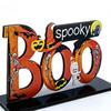 Stable Base Halloween Decor Wooden Tabletop Ornaments, Freestanding Solid Wood Letter Signs, Decorative Table Centerpiece Word Signs with Pumpkin And