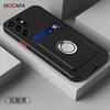 For Samsung A24 4G A54 A34 A14 5G Card Slot Wallet Holder Silicone Cover For Galaxy A73 A23 A53 A33 A13 Magnetic Ring Stand Case