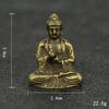 Mini Portable Retro Brass Statue Pocket Sitting Buddha Hand Toy Sculpture Desk Decorative Ornament Gift