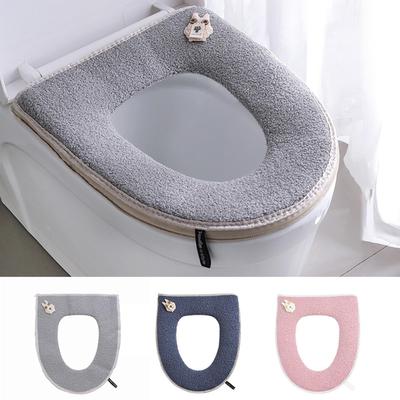 Toilet Seat Cushion Cute Teddy Velvet Toilet Seat Zipper Toilet Seat Cover Toilet Seat Cover Washer Toilet Protector Toilet Bowl