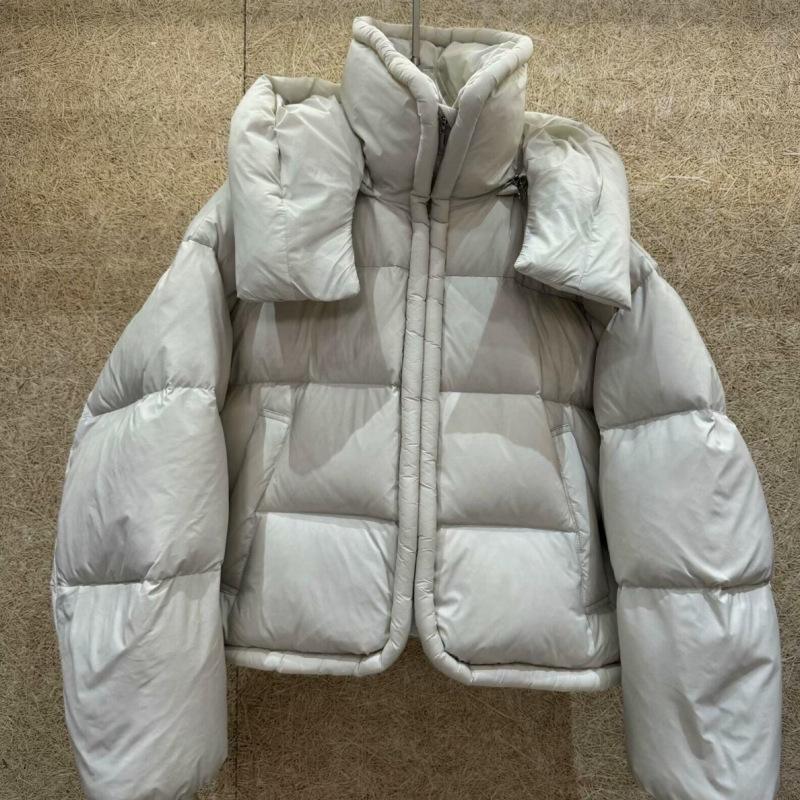 Luźny stójkowy kołnierz z kapturem bawełniana odzież damska krótka zimowa nowa pogrubiona ciepła kurtka typu 'chleb'