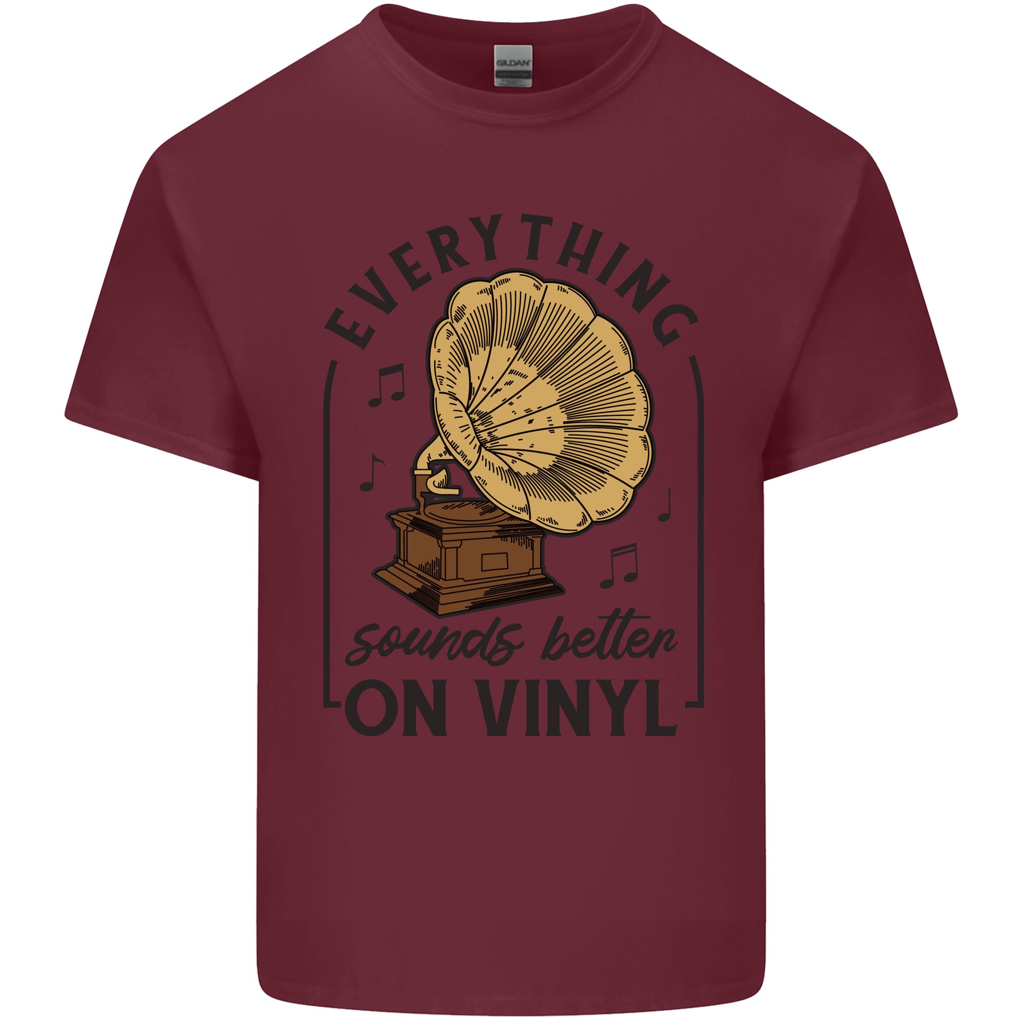 Music Sounds Better on Vinyl Records DJ Unisexs Light Cotton TShirt S