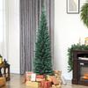 Artificial Christmas tree 180 cm, slim Christmas tree, 321 tips, easy to assemble and store, for home office, green